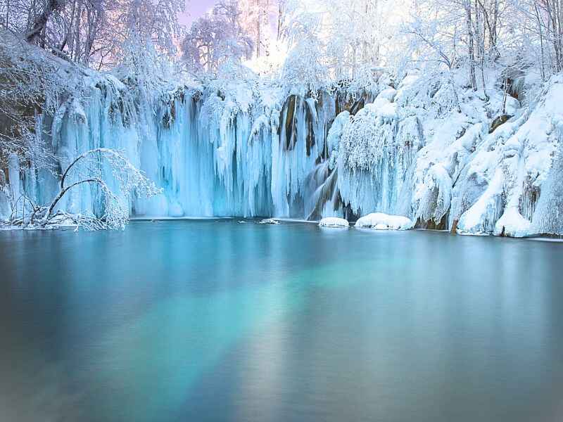 Plitvice Lakes in Winter