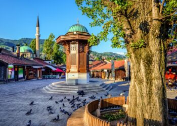 Sarajevo Travel Guide Bascarsija Sebilj Fountain Bosnia and Herzegovina