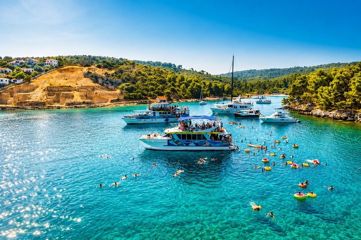 Dalmatia, Croatia — Blue Lagoon & 3 Islands Cruise with Lunch, Wine & Swim from Split