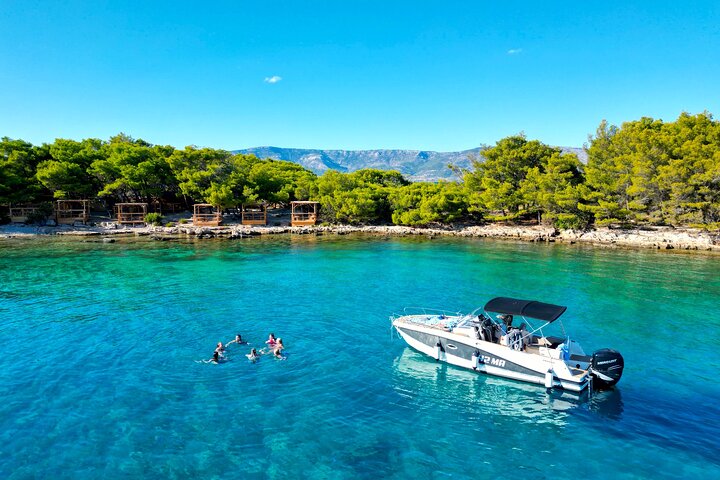 Makarska, Croatia — Private 3-Island Boat Tour: Blue Lagoon, Brač & North Hvar Shore