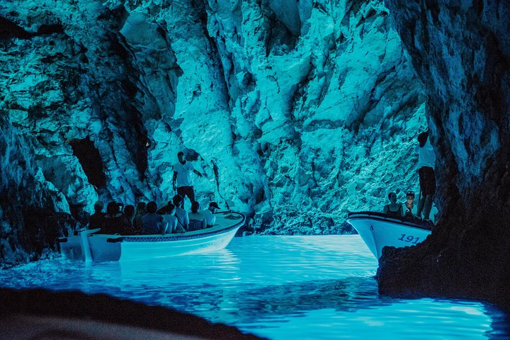 Trogir, Croatia — Blue Cave, Mamma Mia and Hvar, 5 Islands Speed boat Small group