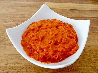 Bitola, North Macedonia — Ajvar traditional food