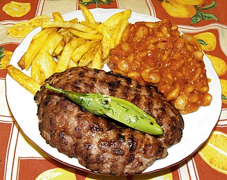 Novi Sad, Serbia — Pljeskavica traditional food