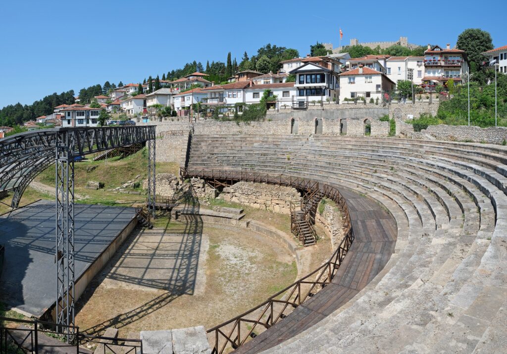 Ohrid, North Macedonia — Ancient Theatre of Ohrid in Ohrid, North Macedonia