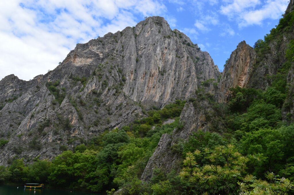 Skopje, North Macedonia — Explore the stunning rocky cliffs and lush greenery of Matka Canyon in Skopje, North Macedonia.